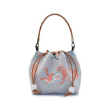 Chinese-style Song Brocade Bucket Bag - Intangible Heritage Craft Retro Crossbody Handbag