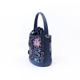 Chinese-style Song Brocade & Xiangyunsha Bucket Crossbody Bag - Retro Practical Travel Handbag