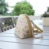 Chinese-style Song Brocade Shell Bag - Retro Floral Pattern Women's Crossbody Clutch