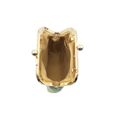 Chinese-style Song Brocade Beaded Chain Phone Bag - Clip Closure Mini Crossbody Pouch