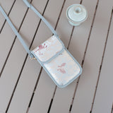 Chinese-style Song Brocade Beaded Chain Phone Bag - Clip Closure Mini Crossbody Pouch