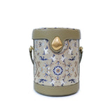 Chinese-style Song Brocade & Xiangyunsha Bucket Crossbody Bag - Retro Practical Travel Handbag