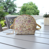 Chinese-style Song Brocade Shell Bag - Retro Floral Pattern Women's Crossbody Clutch