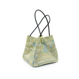 Chinese-style Song Brocade & Xiangyunsha Bucket Crossbody Bag - Retro Practical Travel Handbag