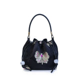 Chinese-style Song Brocade Bucket Bag - Intangible Heritage Craft Retro Crossbody Handbag