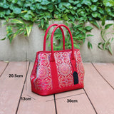 Chinese-style Shu Brocade Handheld & Crossbody Bag - Retro Weave Cultural Event Purse