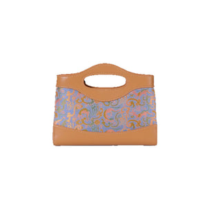 Chinese-style Shu Brocade Square Bag - Ancient Pattern Minimalist Handheld Purse