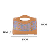 Chinese-style Shu Brocade Square Bag - Ancient Pattern Minimalist Handheld Purse