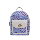 Chinese-style Cloud Brocade Backpack - Luxurious Pattern Student Travel Bag for Women