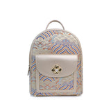 Chinese-style Cloud Brocade Backpack - Luxurious Pattern Student Travel Bag for Women