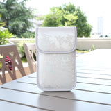 Chinese-style Song Brocade Beaded Chain Phone Bag - Clip Closure Mini Crossbody Pouch